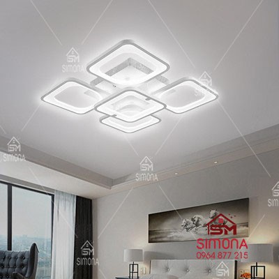 Đèn trần LED - đèn ốp trần - đèn trần trang trí 5 cánh vuông hiện đại DM 101 5 CÁNH