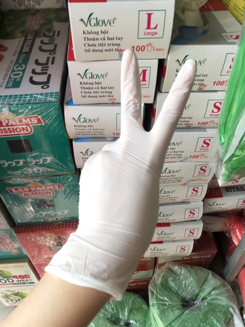 Hộp găng tay y tế không bột - Hàng chất lương cao, mịn (100c)