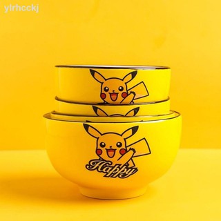 Bát Ăn Mì Bằng Sứ In Hoạt Hình Pikachu Kiểu Bắc Âu Dễ Thương Cho Học Sinh