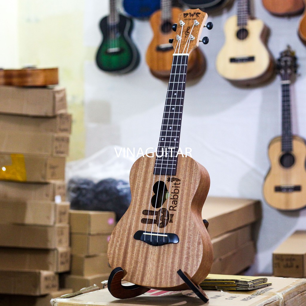 Đàn Ukulele Concert BWS Thỏ Rabbit Full Gỗ Mahogany