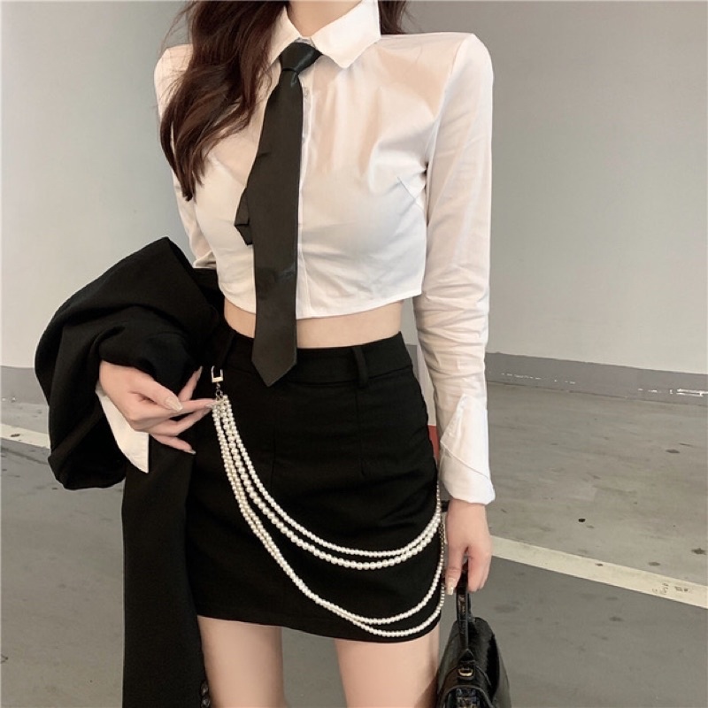 (SẴN) TKLIHN Set váy VEST ulzzang áo khoác BLAZER croptop + chân váy body phong cách văn phòng FASHION 2021 KÈM ẢNH THẬT | BigBuy360 - bigbuy360.vn