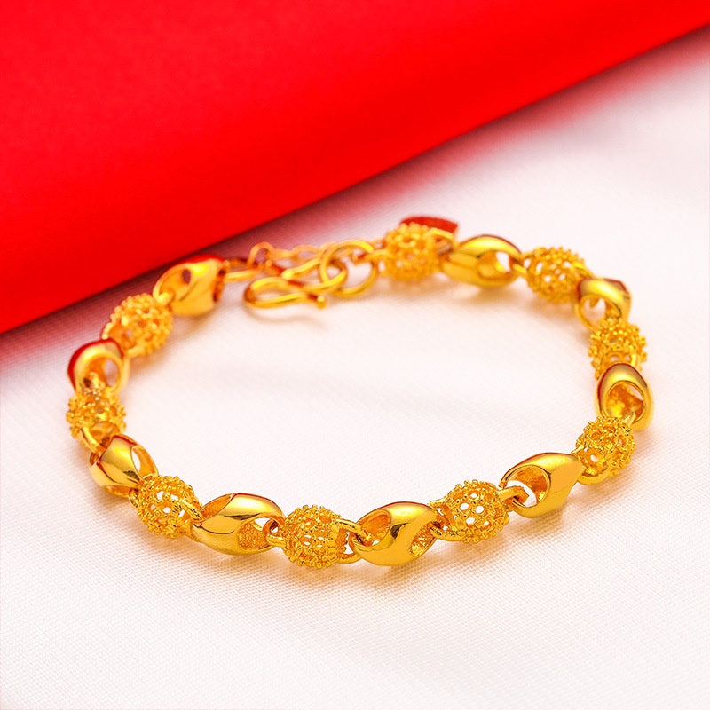 Vòng Tay Mạ Vàng Đính Hạt Rỗng Tinh Tế Thời Trang Mới Cho Nữ Bán Sỉ