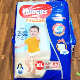 Bỉm- tã quần huggies size xl62 miếng cho bé 12-17 kg