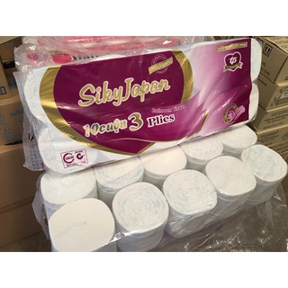 GIẤY VỆ SINH SIKY JAPAN CÁ HEO XANH CAO CẤP (3 LỚP) Lốc 10 cuộn