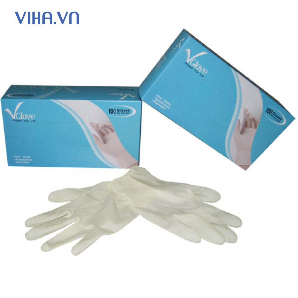 Hộp Găng tay y tế VGLOVE dài 24 cm loại dày 100 chiếc