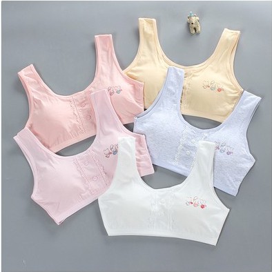 Áo Ngực Hai Dây Bằng Vải Cotton Thoáng Khí In Họa Tiết Thời Trang Cho Bé Gái B213 [8-16Y