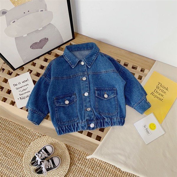 Áo khoác bò bo chun cho bé sành điệu