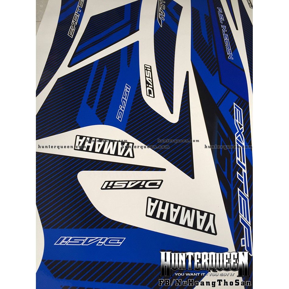 Tem Exciter 150. Tem rời RC 2016, xe đen dán tem xanh GP. Xe màu khác vui lòng inbox