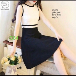 Sale Đầm phối màu 39k