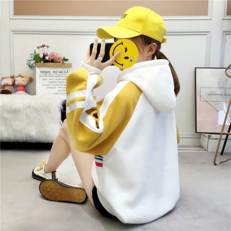 Áo Khoác Hoodie Nỉ Thời Trang Nữ 3 Sọc Mặt Gấu Cute❤️FREESHIP❤️ | BigBuy360 - bigbuy360.vn