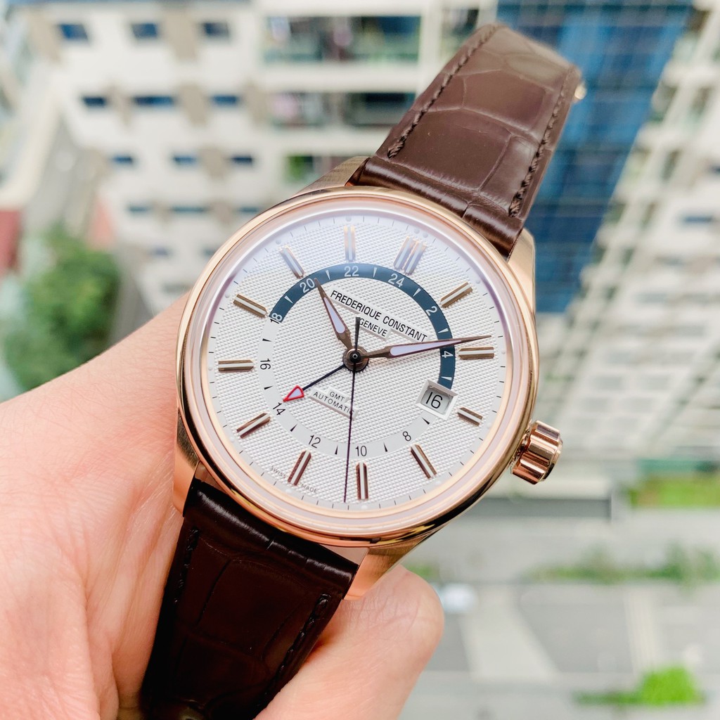 Đồng hồ nam chính hãng Frederique Constant Yacht Timer GMT FC-350VT4H4 - Máy cơ tự động - Kính Sapphire