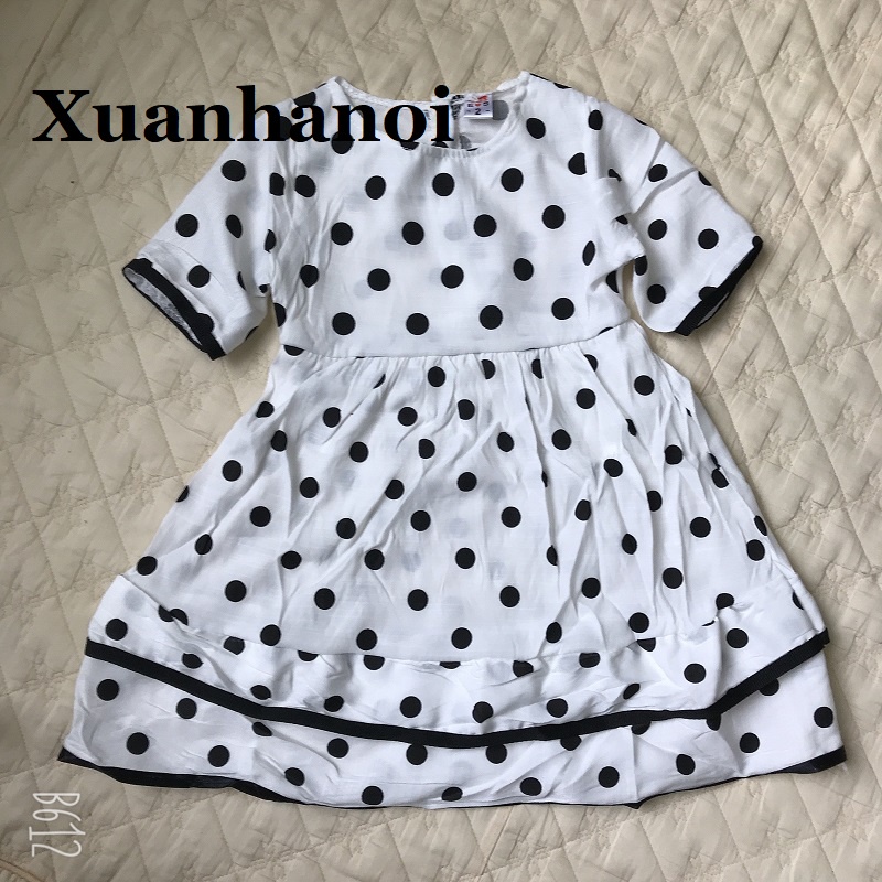 Váy bé gái chấm bi baby 2 tầng XHN743