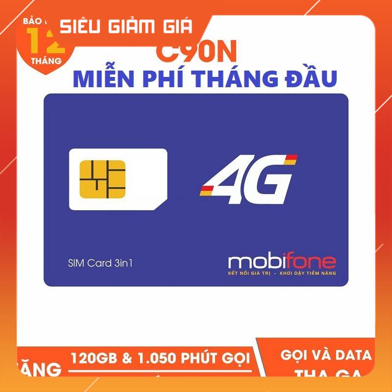 Sim 4G Mobifone tặng ngay tháng đầu. 4GB/ NGÀY 120GB/ tháng Nghe Gọi Nội Mạng Miễn Phí