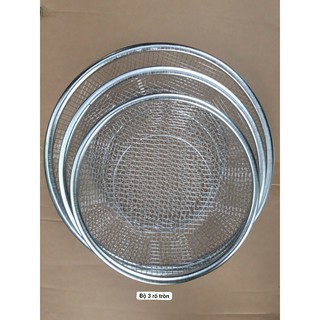 Combo 3 rổ inox đựng đồ đa năng đủ kích cỡ