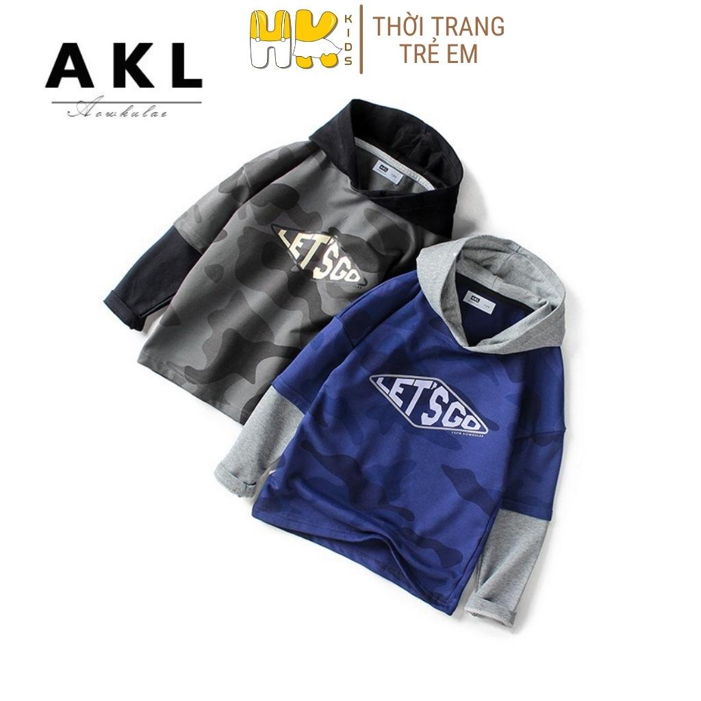 Áo thun dài tay bé trai AKL, chất COTTOT mềm mịn, kiểu dáng nam tính cho các bé từ 4 đến 15 tuổi  - HK KIDS (6912)