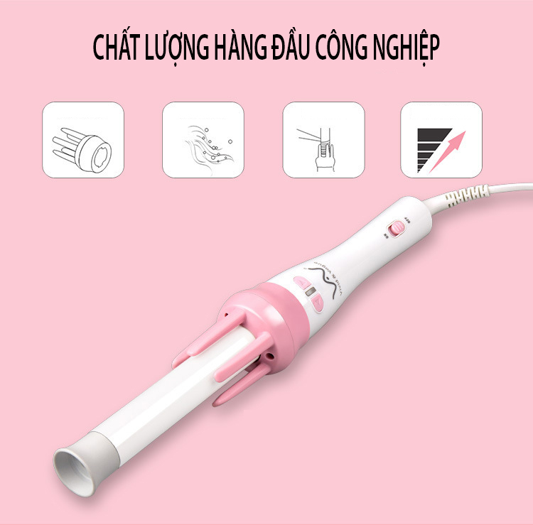 [SHOP MỚI - GIÁ SỈ][GIÁ SỈ] Máy uốn tóc tự động xoay 360 độ Vivid & Vogue- Máy làm lọn tóc xoăn sóng nước thông minh