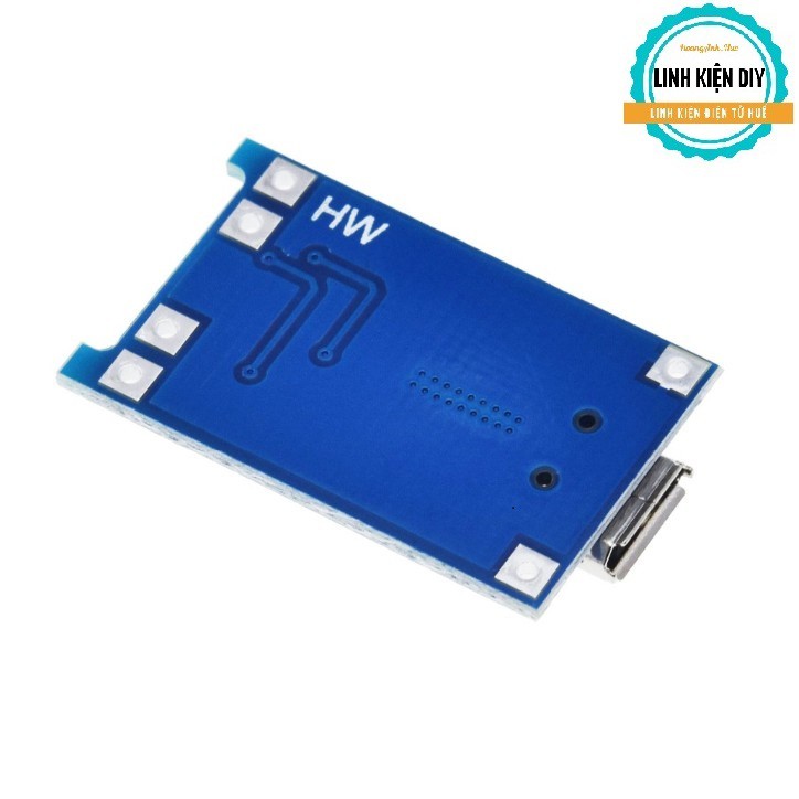 Mạch Sạc Pin 18650 Lithium Li-po với Chức Năng Bảo Vệ Kép TP4056 1A đầu vào Micro USB