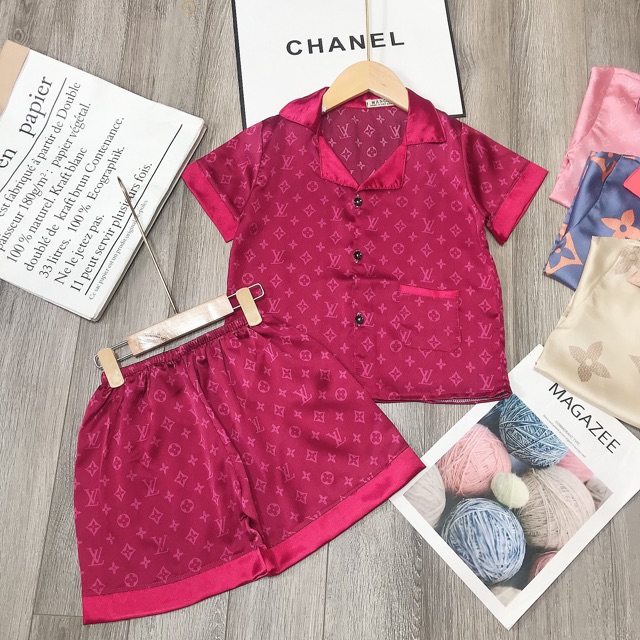 Sỉ bộ pijama lụa đại cho bé trai bé gái