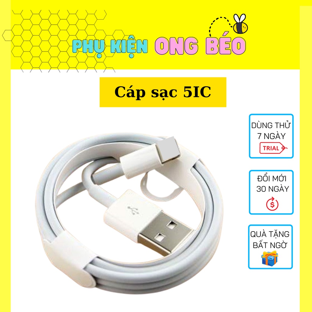 Cáp sạc 5IC, dây sạc IC zin chính hãng cho các đời ip - phukien_ongbeo