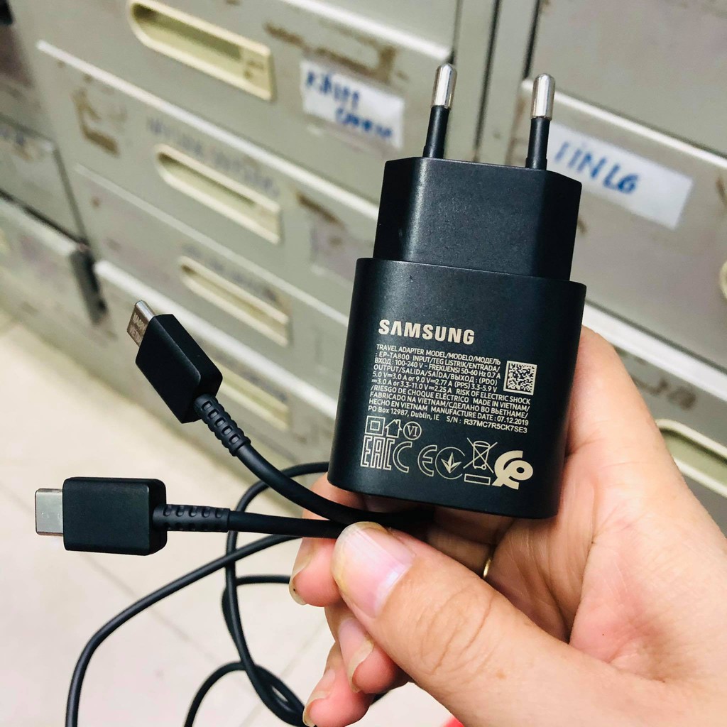 Cóc Cáp Sạc Nhanh Samsung Galaxy Fold Sạc Nhanh 25W Chính Hãng Type C Hai Đầu
