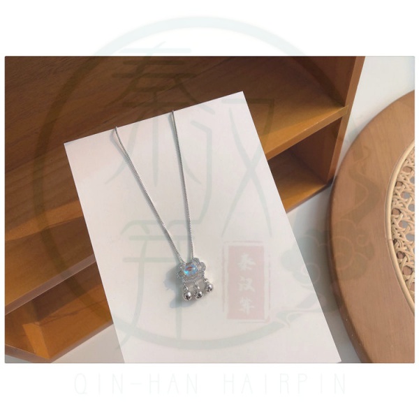 Vòng cổ mặt đá mặt trăng phát sáng thiết kế đơn giản sang trọng cho nữ