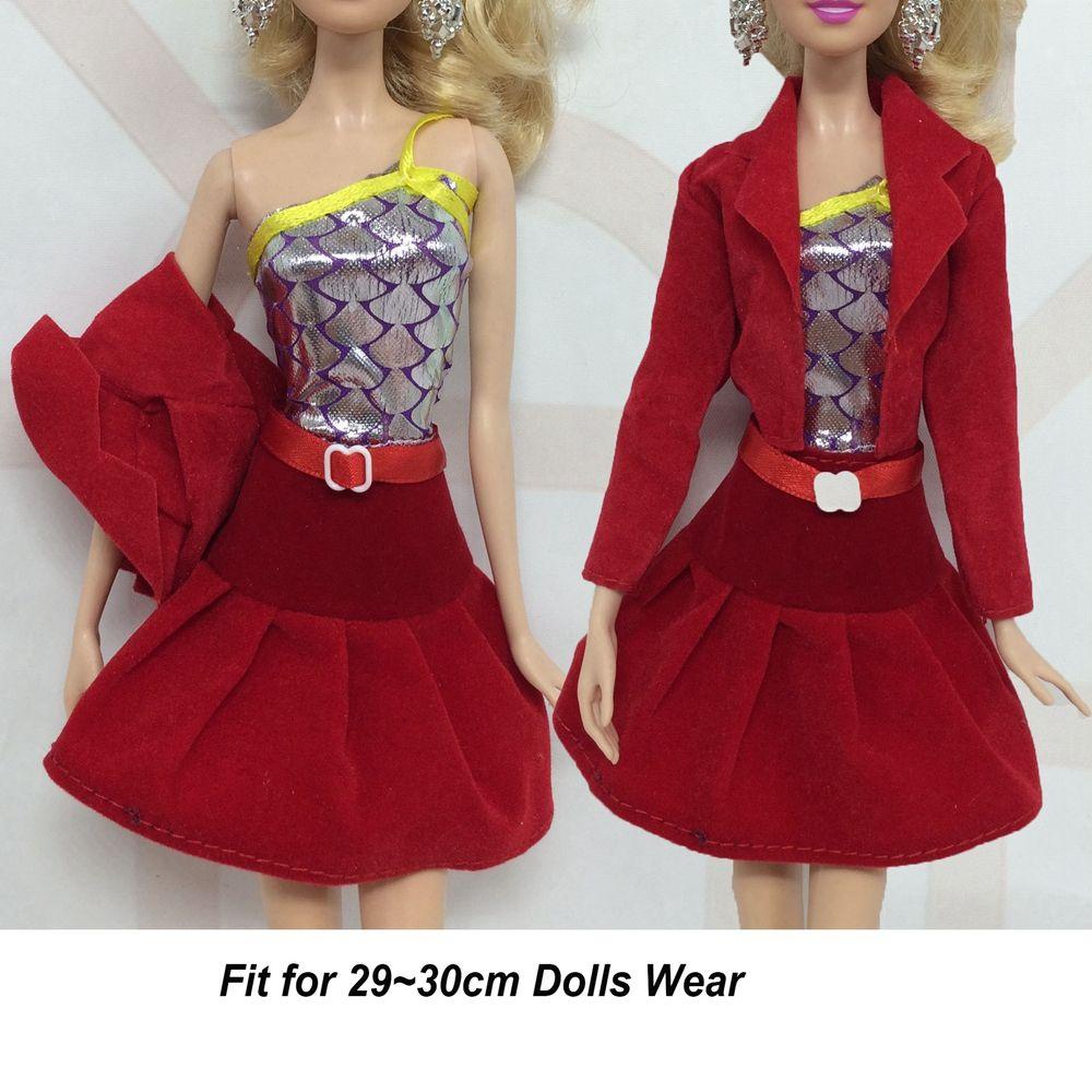 Đầm Búp Bê 30cm Màu Cầu Vồng