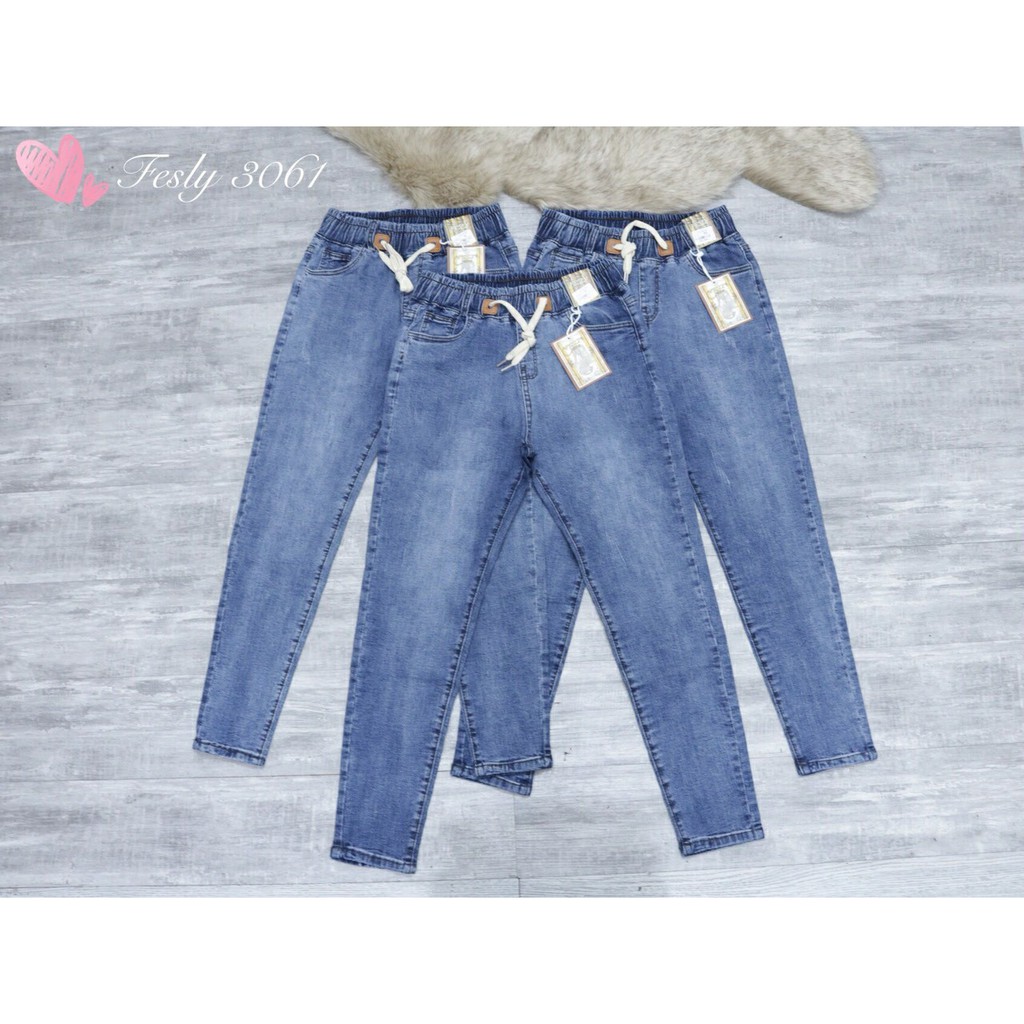 Quần Jeans Nữ Cạp Chun 3061 Cạp Cao [ Ảnh Thật ] | BigBuy360 - bigbuy360.vn