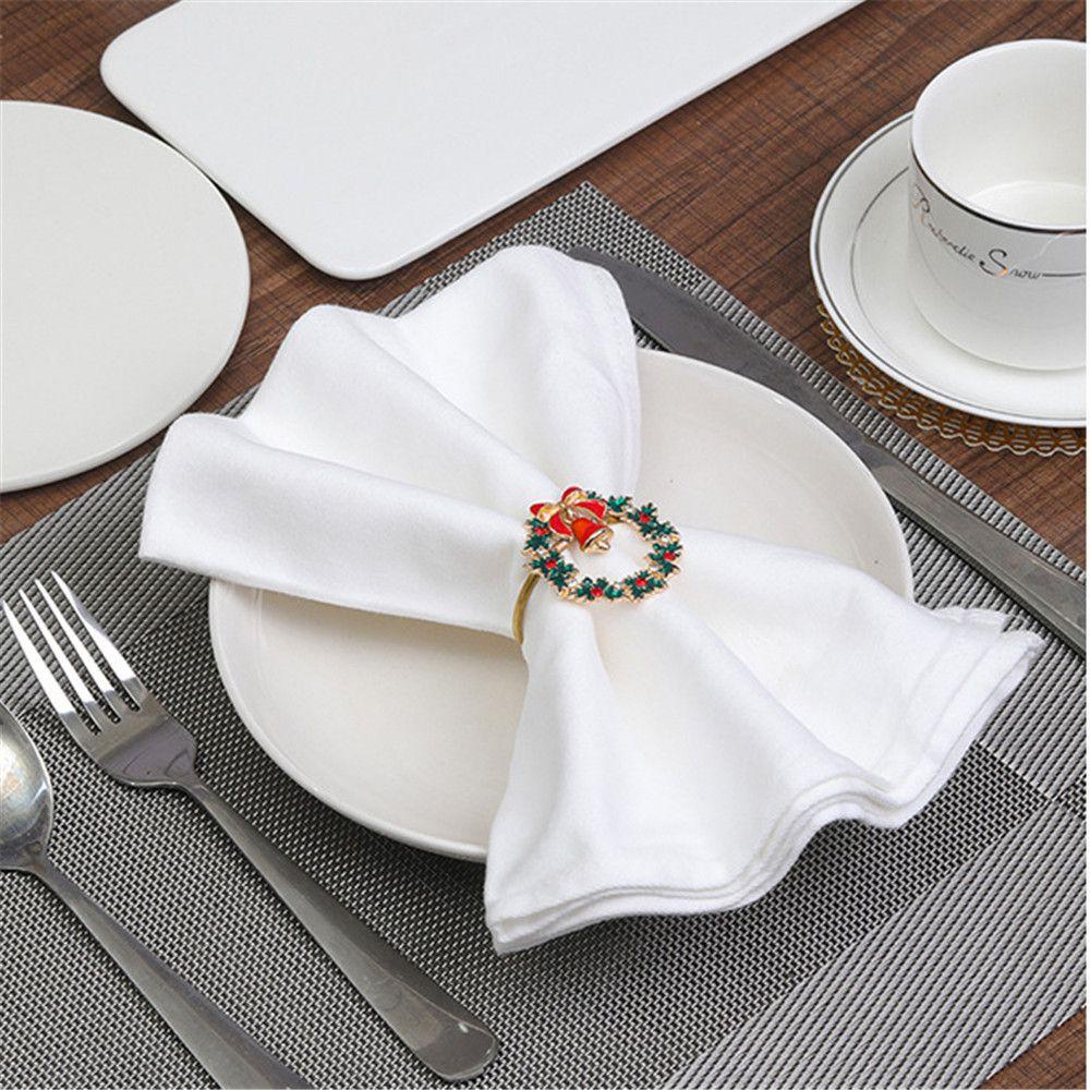 LONTIME Vòng Nhẫn Treo Khăn Ăn Hình Ông Già Noel Trang Trí Cây Thông Giáng Sinh DIY
