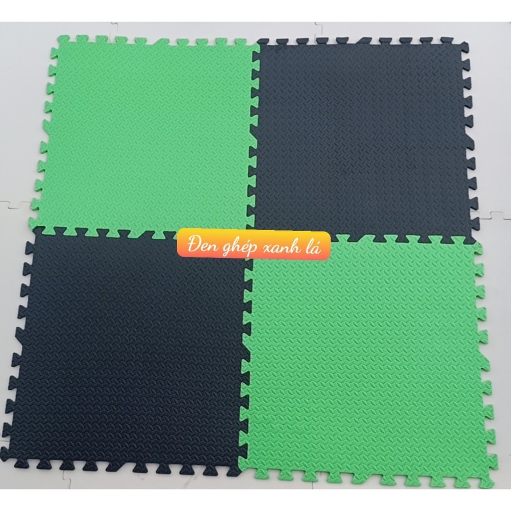 Combo 10 tấm thảm xốp vân khế màu xanh khổ 60x60x0,7cm