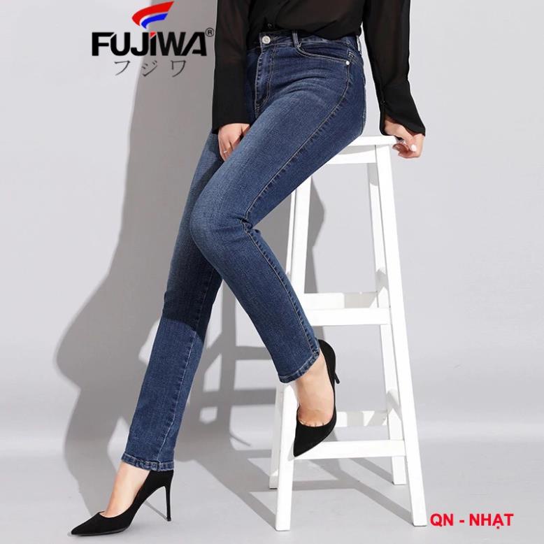 Quần Jean Nữ Ống Đứng FUJIWA - QN. Quần Ống Đứng Không Ôm, Co Giãn Tốt. Size 26, 27, 28, 29, 30, 31, 32 (42kg - 70kg) !