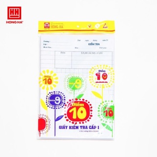 Giấy kiểm tra Hồng Hà điểm 10