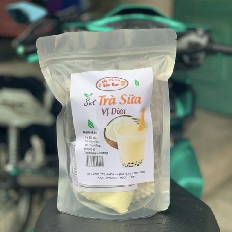 Sét Trà Sữa Vị Dâu 400G