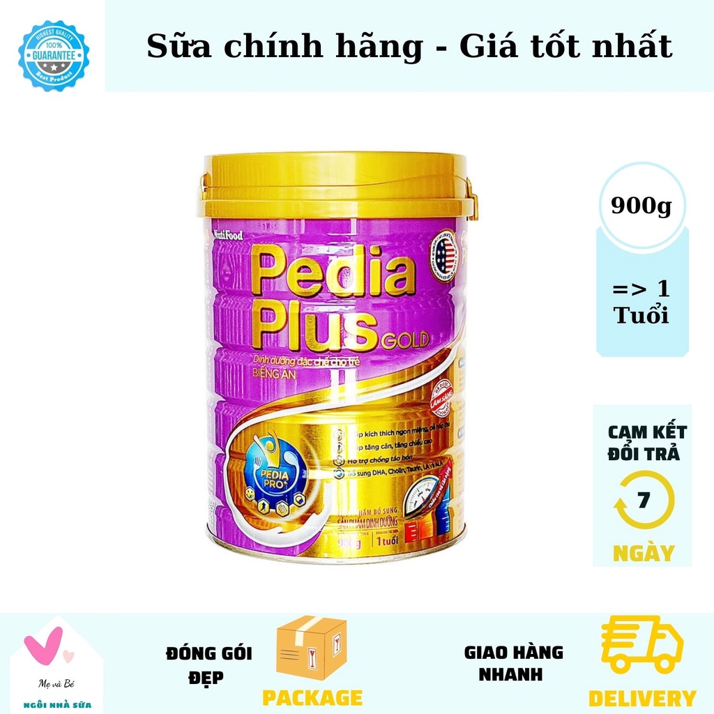 Pedia plus gold, Sữa pedia plus gold (chính hãng-date T04/2024) 900g cải thiện tiêu hoá phát triển chiều cao cân nặng ch