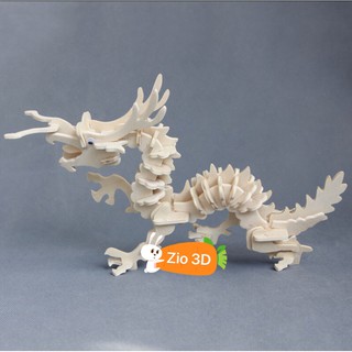 Mô hình lắp ráp gỗ 3D Con rồng