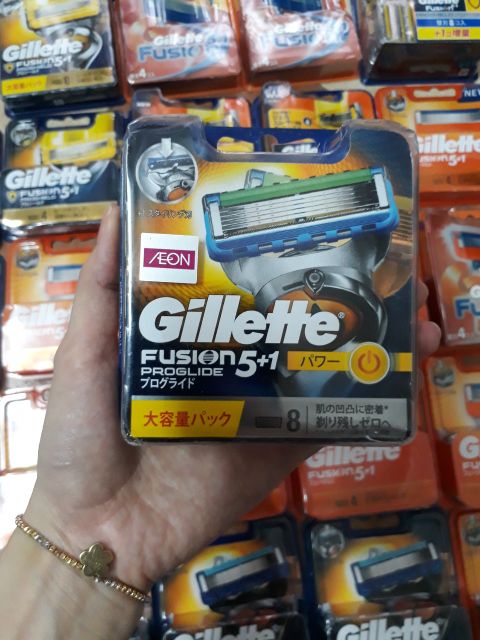  Hộp lưỡi dao thay thế Gillette Fusion 5+1 Nhật Bản