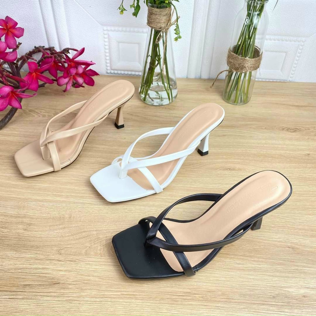 [SIÊU HOT] Dép Cao Gót Nữ 5p Xỏ Ngón 3 Dây Mảnh Mũi Gót Nhọn Cực Đẹp