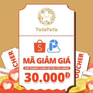 E-Voucher giảm 30K khi thanh toán AirPay QR tại Toco Toco Tea