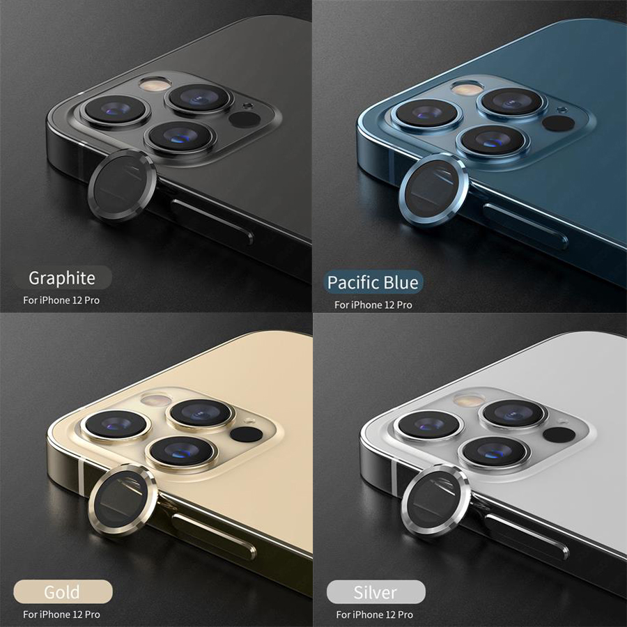 Ốp Điện Thoại Kính Cường Lực 2 Trong 1 Có Vòng Kim Loại Bảo Vệ camera Sau Cho iphone 15 13 14 11 12 15 14 13 12 11 pro max