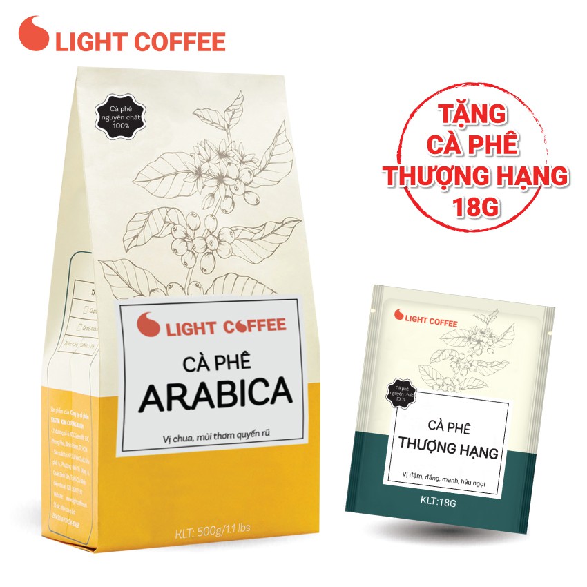 Cà phê bột Arabica Light Coffee - Gói 500gr