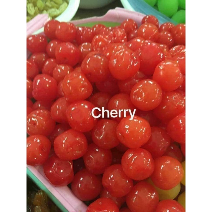 Mứt chery đỏ giòn ngọt tự nhiên hộp 500g.