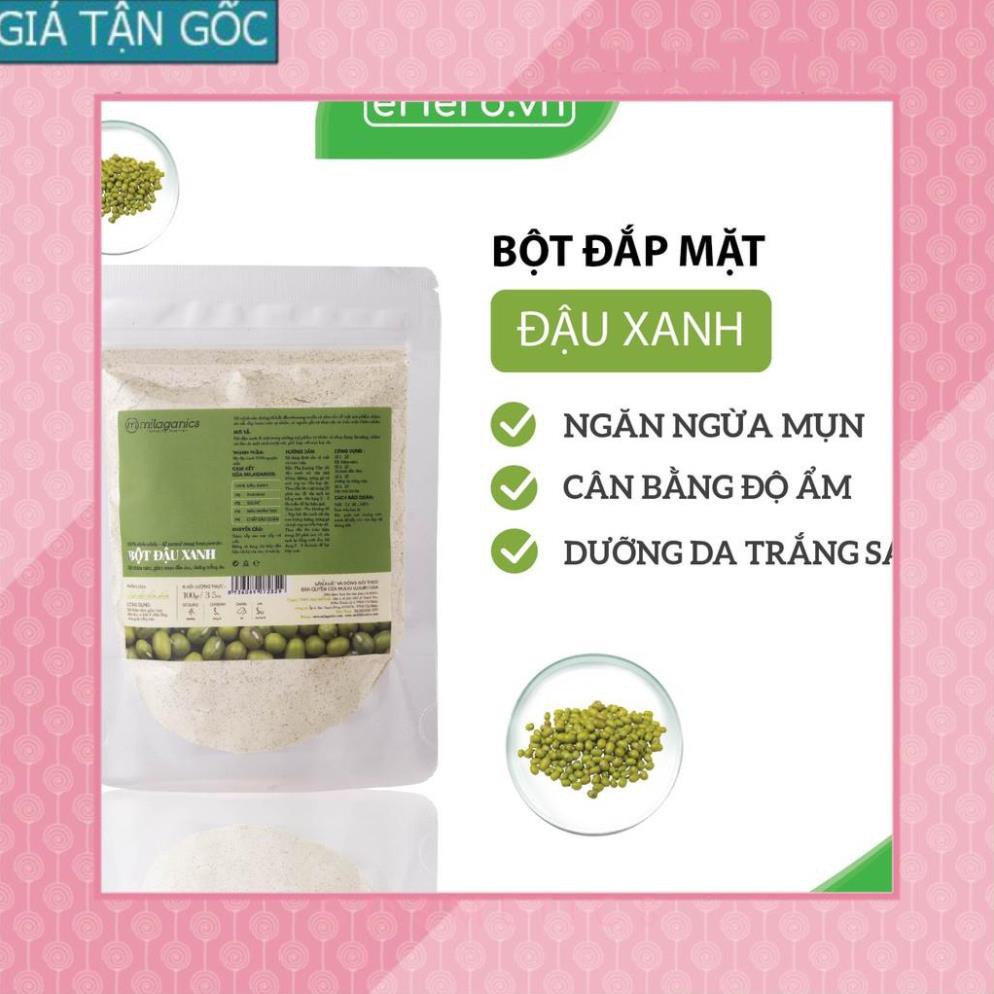 [GIÁ TẬN GỐC] Bột Đậu Xanh Nguyên Chất Đắp Mặt Nạ Dưỡng Da Trắng Sáng, Ngăn Ngừa Mụn MILAGANICS 100g (Túi Zip) [EH]