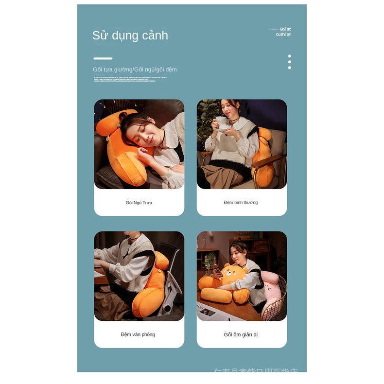 Gối Tựa Lưng Đầu Giường Bằng Vải Bông Mềm Mại Ký Túc Xá tatami Thời Trang