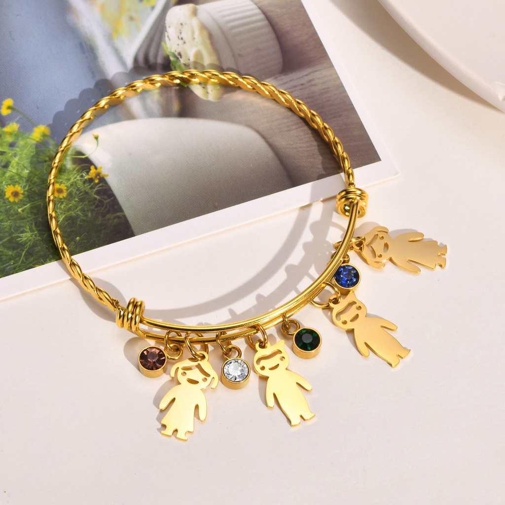 Vnox Vòng Tay Đá CZ Tùy Chỉnh Cho Nam Và Nữ