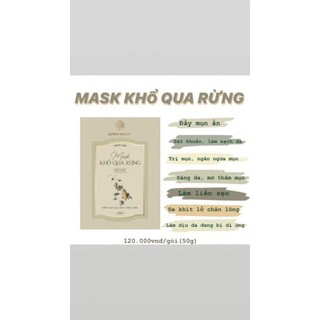 Mask khổ qua rừng ( tặng kèm cọ + que mask  + băng đô)