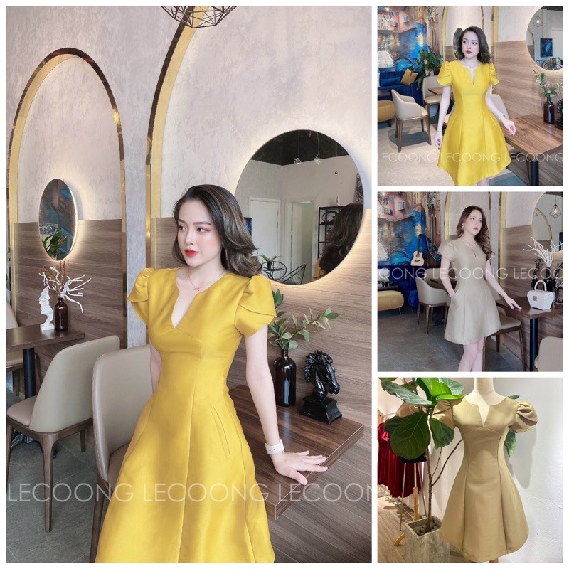 Đầm nữ LeCoong V86 váy nữ thiết kế chất liệu tapta cao cấp