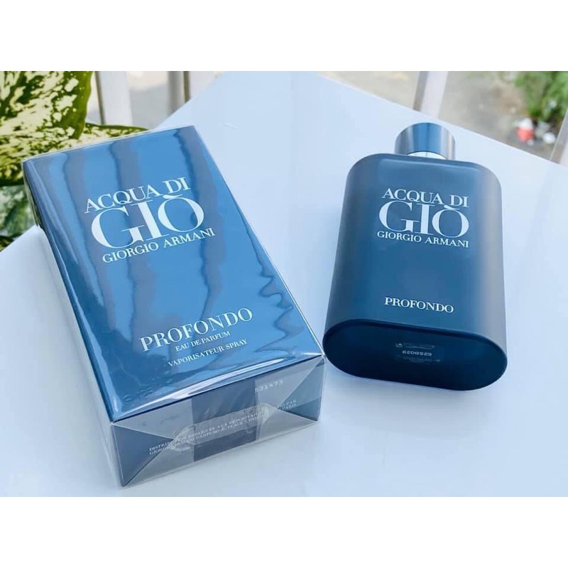 Mã COSMS100 giảm 100% đơn 1,2tr] Nước hoa Giorgio Armani Acqua Di Giò  Profondo ( giò xanh) EDP 15ml,75ml,125ml | Shopee Việt Nam