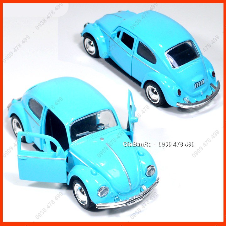 XE MÔ HÌNH SẮT TỈ LỆ 1:32 VW CON BỌ BEETLE CLASSIC - XANH BIỂN - 9896