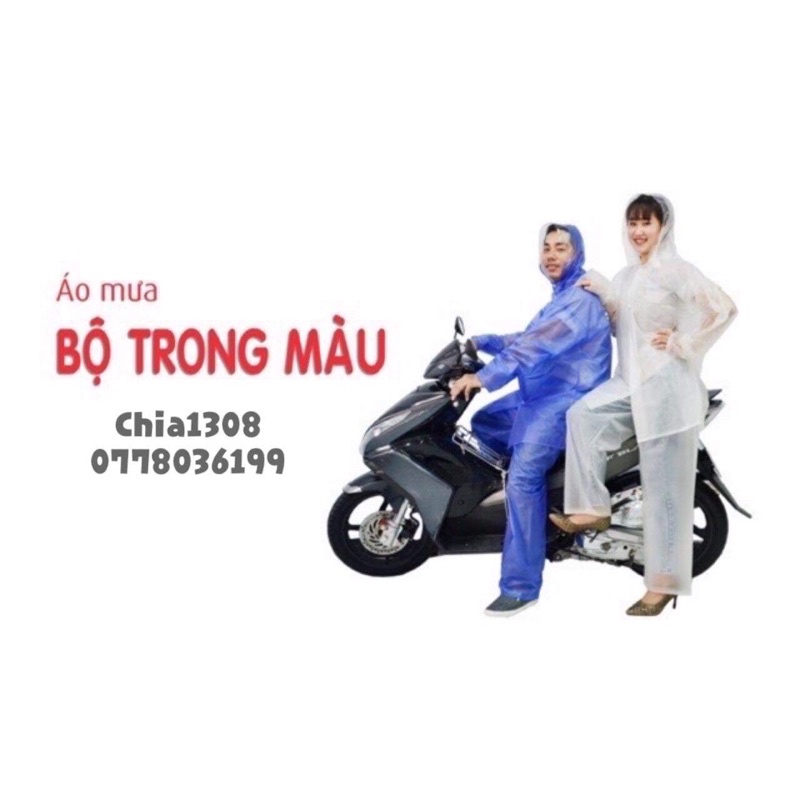 Áo mưa bộ trong suốt Rando (sỉ ib)