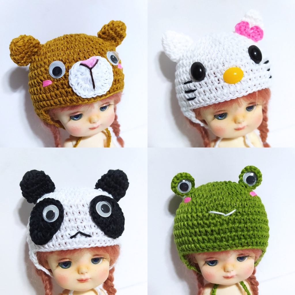 CÓ SẴN - Nón len size búp bê BJD 1/6, Ming, Mong, Meng