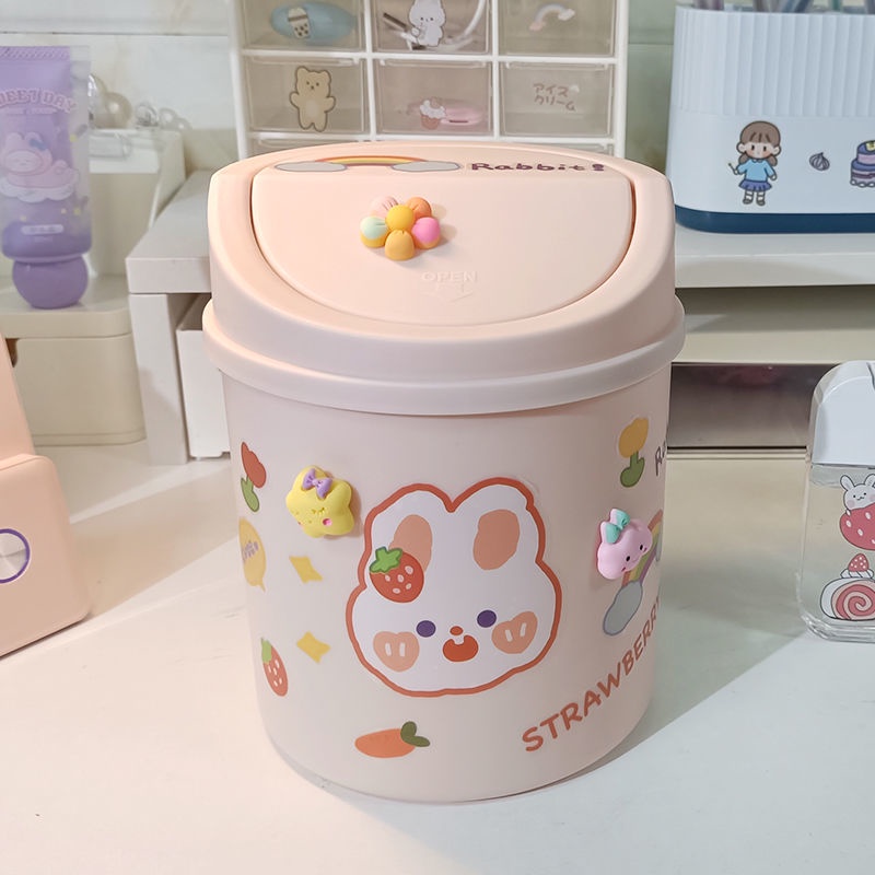 Thùng rác mini để bàn phòng ngủ, bàn học sinh thùng đựng đồ nhỏ